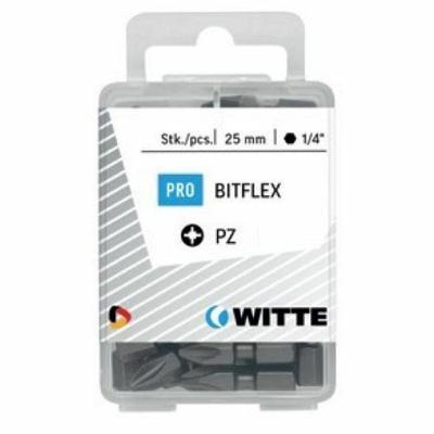 Set van tips WITTE PZ 1 BITFLEX Pozidriv PZ1 25 Stuks 25 Onderdelen