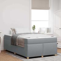Bedframe met matras Lichtgrijs 120 x 190 cm Stof - thumbnail