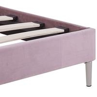 Bedframe met LED stof roze 180x200 cm - thumbnail