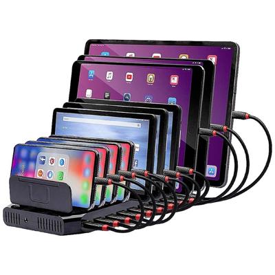 LINDY 96W 10 Port USB Charge Station Laad- en managementsysteem Station Smartphone, Tablet Bekabeling voor USB-A