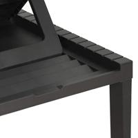 Ligbed met kussen kunststof antracietkleurig - thumbnail