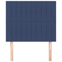 Hoofdborden 4 st 72x5x78/88 cm stof blauw - thumbnail