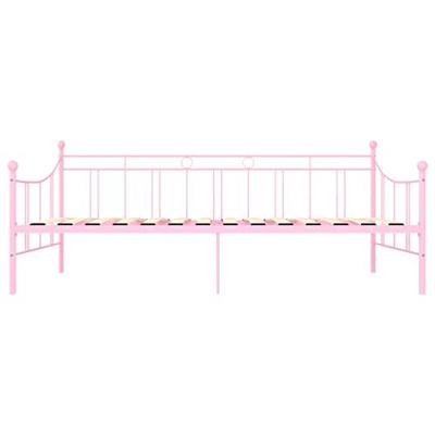VidaXL Slaapbank metaal roze 90x200 cm