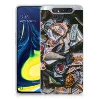 Samsung Galaxy A80 Siliconen Hoesje met foto Badges - thumbnail