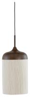 Light & Living Hanglamp 'Dania' Houtlook en touw, 22cm, kleur Donkerbruin - thumbnail