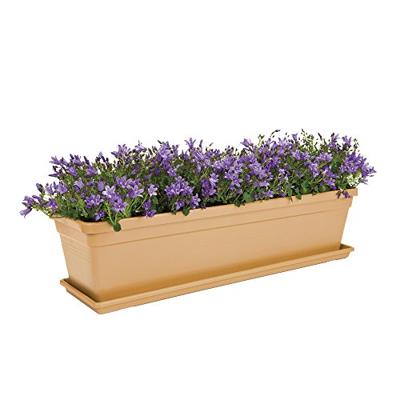 Elho green basics balkonbak schotel 40 cm living black - thumbnail