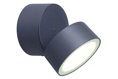 Mat zwarte verstelbare helder witte LED (4000K) gevelverlichting Lutec Trumpet