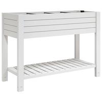 VidaXL Plantenbak verhoogd 110x45x79 cm polypropeen wit - thumbnail