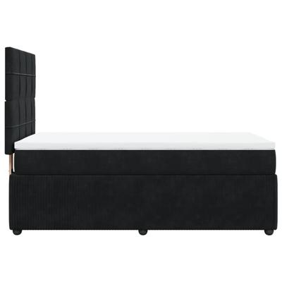 Boxspring met matras fluweel zwart 160x200 cm