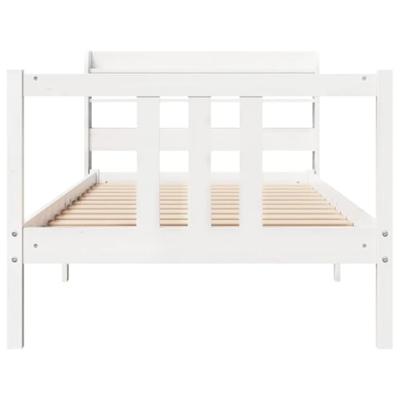 Bedframe met hoofdeinde zonder matras 90x200 cm wit