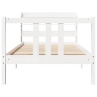 Bedframe met hoofdeinde zonder matras 90x200 cm wit - thumbnail