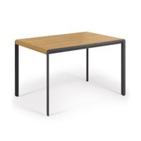 Kave Home Uitschuifbare Eettafel Nadyria 120-160 x 80cm - eiken / zwart - thumbnail