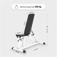 Multifunctionele Fitnessbank wit - thumbnail