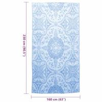VidaXL Buitenkleed arakil 120x180 cm pp babyblauw - thumbnail
