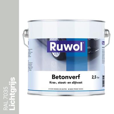 Ruwol Betonverf Lichtgrijs (RAL 7035) 2,5 liter