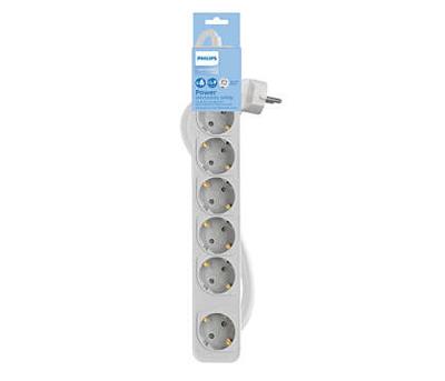 Stopcontactenstrip 6 Tomas met Interruptor Philips CHP2164W/62 (1,5 m)