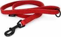 Hondenriem vetleer - Rood - Met handvat - thumbnail