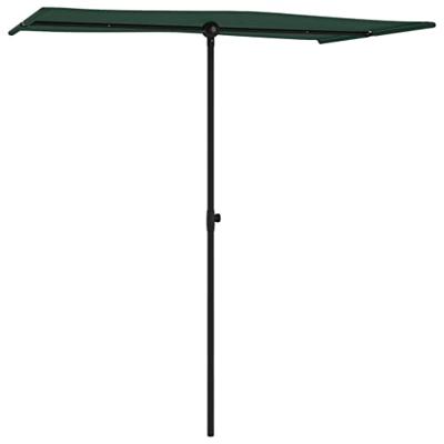 VidaXL Parasol met aluminium paal 180x110 cm groen