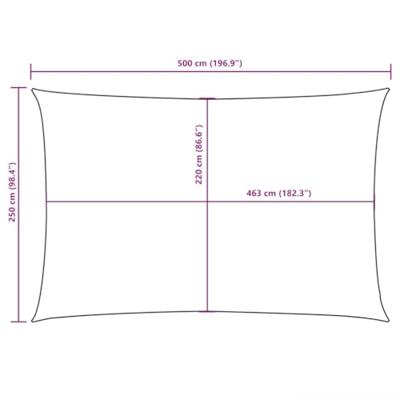 VidaXL Zonnescherm rechthoekig 2,5x5 m oxford stof antracietkleurig - thumbnail