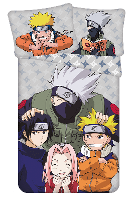 Naruto Dekbedovertrek Happy 140 x 200 cm Katoen 70 x 90 cm
