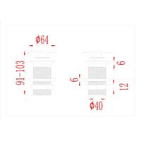 VidaXL Afvoer pop-up zonder overloop 6,4x6,4x9,1 cm goudkleurig - thumbnail