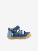 Leren baby sandalen Sushy Originel Softers KICKERS® blauw - thumbnail