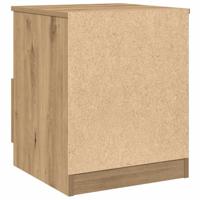 Nachtkastjes 2 st 40x40x50 cm bewerkt hout artisanaal eiken - thumbnail