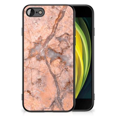 iPhone SE 2022 | SE 2020 | 7/8 Marmeren Print Telefoonhoesje Marmer Oranje