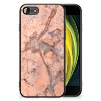 iPhone SE 2022 | SE 2020 | 7/8 Marmeren Print Telefoonhoesje Marmer Oranje - thumbnail