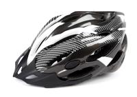 Mirage helm uni 58-62cm vizier, zwart/wit - thumbnail