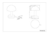 Trio TafellampjeFynn Ii nikkel met wit glas - 599100107 - thumbnail