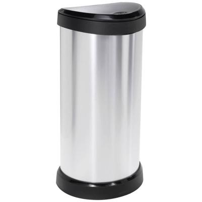 Curver DECO Bin 240641 Afvalbak 40 l (b x h x d) 335 x 685 x 285 mm Zilver, Zwart 1 stuk(s) Curver DECO Bin 240641 Afvalbak 40 l (b x h x d) 335 x 685 x 285 mm Zilver, Zwart 1 stuk(s)
