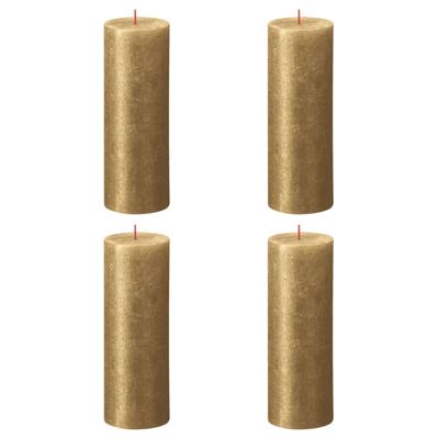 Bolsius stompkaars shimmer 190/68 gold a4
