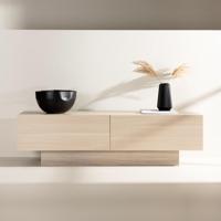 Nohr TV-meubel 'Willam' met 2 kleppen, 160cm, kleur Whitewash - thumbnail