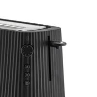 Alessi Broodrooster Plisse - Zwart - 1700 W - door Michele De Lucchi - MDL15 B - thumbnail