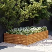 VidaXL Plantenbak verhoogd 195x100x36 cm cortenstaal - thumbnail