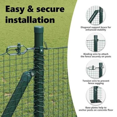 VidaXL Afrasteringspaal groen 25 x 0,8 m (19 x 19 mm gaas)