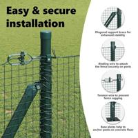 VidaXL Afrasteringspaal groen 25 x 0,8 m (19 x 19 mm gaas) - thumbnail