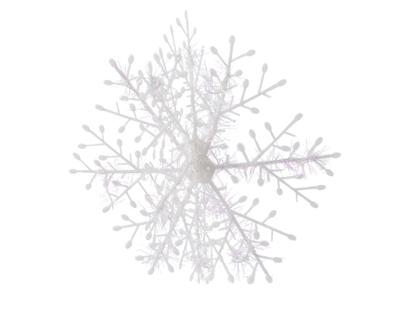 Sneeuwvlok hang d18 cm wit/iris 2st Kerst Decoris - Decoris