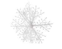 Sneeuwvlok hang d18 cm wit/iris 2st Kerst Decoris - Decoris - thumbnail