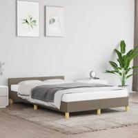 Bedframe met hoofdeinde stof taupe 120x200 cm - thumbnail