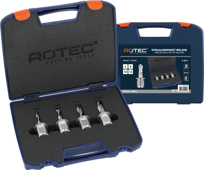 Rotec HSS Spiraalborenset '538' | Weldon 19 | 4-Dlg. | Ø6-12 - 538.9020