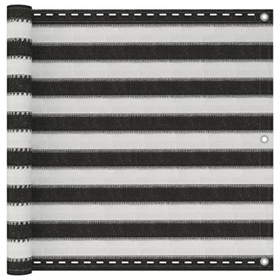 VidaXL Balkonscherm 90x500 cm hdpe antracietkleurig en wit