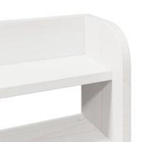 Bedframe met hoofdbord massief grenenhout wit 120x190 cm - thumbnail