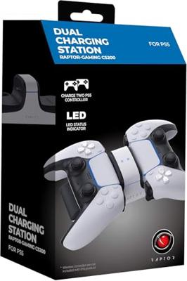 Raptor Gaming Ladestation Playstation 5 für 2 Controller Raptor Gaming Ladestation Playstation 5 für 2 Controller