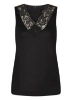 Tramontana Pippa Nos Basic Top V-neck Lace Tops En Singlets 009000-black - thumbnail