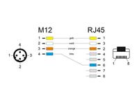Delock 85438 RJ45 / M12 Netwerkkabel, patchkabel SF/UTP 2.00 m Groen 1 stuk(s) - thumbnail