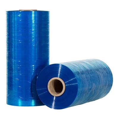 Machinewikkelfolie 23 micron 50 cm x 1558 meter 250% voorrek blauw foodgrade Machinewikkelfolie 23 micron 50 cm x 1558 meter 250% voorrek blauw foodgrade