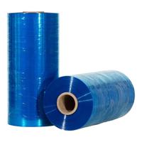 Machinewikkelfolie 23 micron 50 cm x 1558 meter 250% voorrek blauw foodgrade - thumbnail