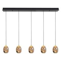 Highlight Hanglamp Golden Egg 5 lichts L 108 cm amber-zwart - thumbnail